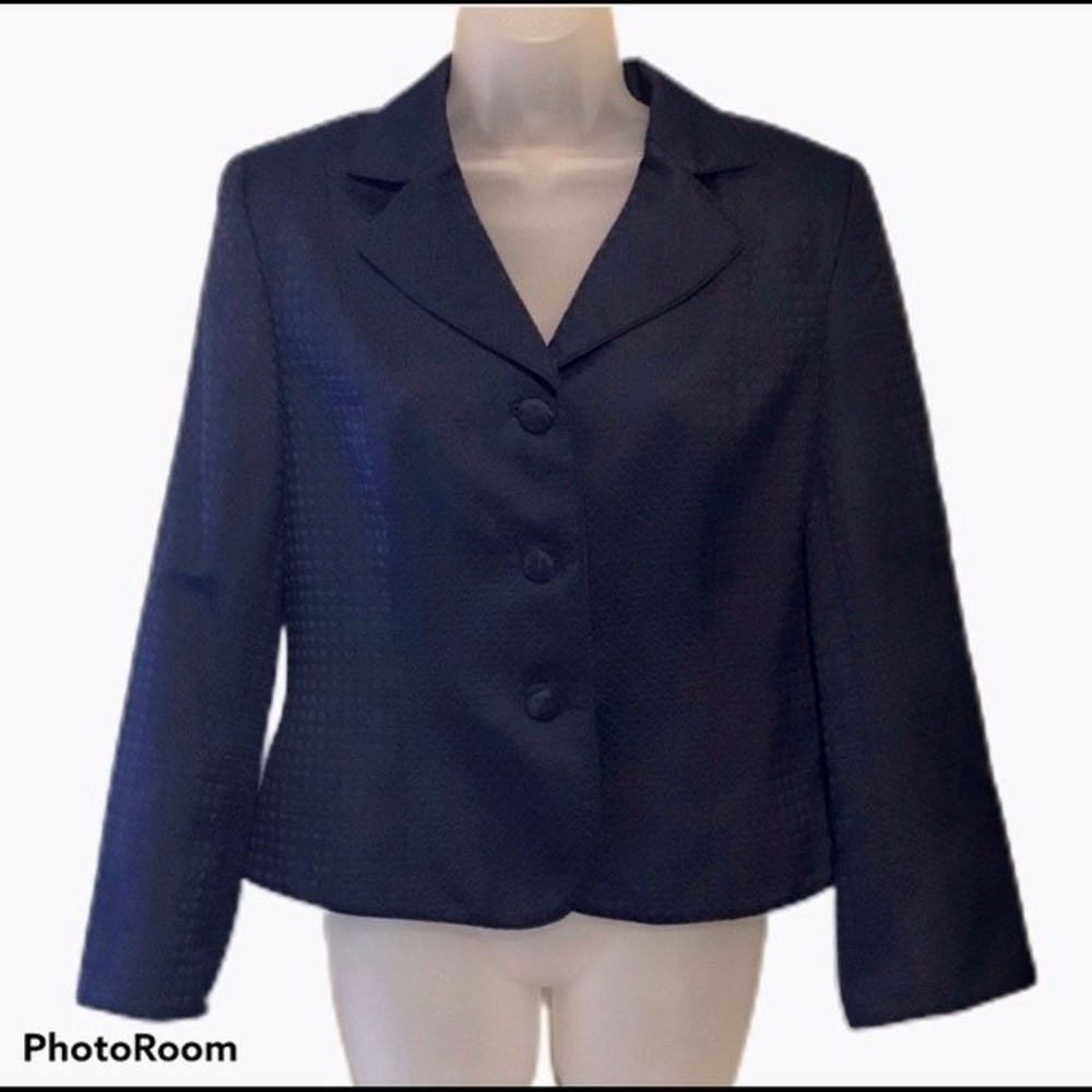 Amanda Smith Blue Petite Suit Jacket, Size 12P